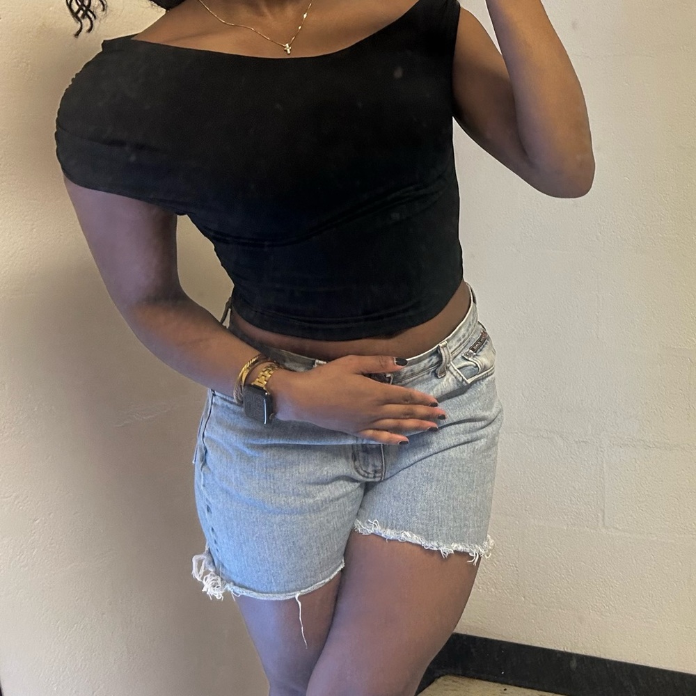 Black Off-Shoulder Top